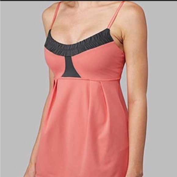 Lululemon Yogi Dance Tank Top Size 4 Padded Salmon Pink - Picture 1 of 5